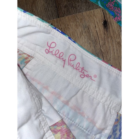 LOT OF TWO: Lilly Pulitzer Women's Size 4 The Callahan Short Green/Pink Shorts - Picture 4 of 8